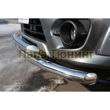 Защита передняя двойная d57-d57 РусСталь для Mitsubishi L200 2014-2015