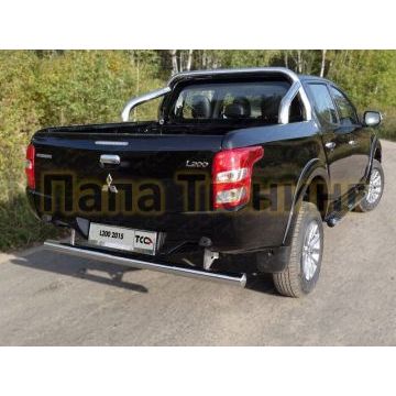 Защита заднего бампера центральная 76 мм ТСС для Mitsubishi L200 2015-2019 Защита заднего бампера центральная 76 мм ТСС для Mitsubishi L200 2015-2019