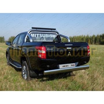 Защита кузова пикапа и заднего стекла с фарой 76 мм ТСС для Mitsubishi L200 2015-2019 Защита кузова пикапа и заднего стекла с фарой 76 мм ТСС для Mitsubishi L200 2015-2019