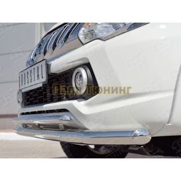 Защита передняя двойная с декором d57-d42 РусСталь для Mitsubishi L200 2015-2019