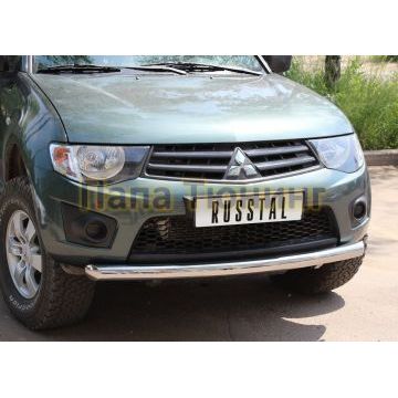 Защита переднего бампера d76 РусСталь для Mitsubishi L200 2010-2013