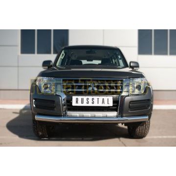 Защита переднего бампера d76 РусСталь для Mitsubishi Pajero IV 2014-