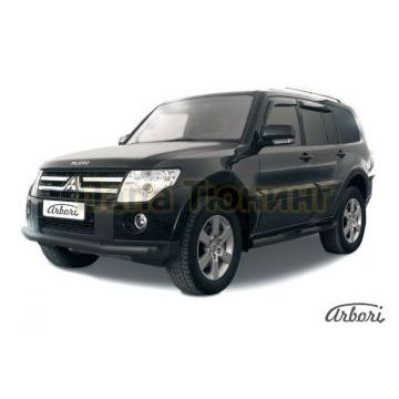 Защита переднего бампера чёрная сталь 76 мм Slitkoff для Mitsubishi Pajero 4 2006- Защита переднего бампера чёрная сталь 76 мм Slitkoff для Mitsubishi Pajero 4 2006-
