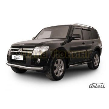 Защита переднего бампера 76 мм Slitkoff для Mitsubishi Pajero 4 2006- Защита переднего бампера 76 мм Slitkoff для Mitsubishi Pajero 4 2006-