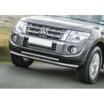 Защита передняя двойная 76-57 мм Rival для Mitsubishi Pajero 4 2011-
