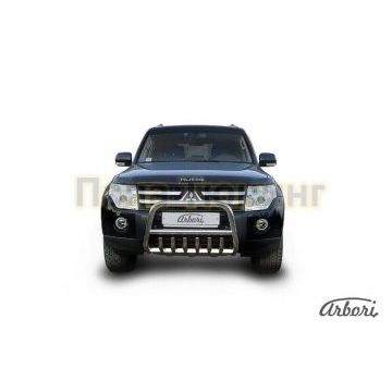 Кенгурин низкий с клыками 57 мм Slitkoff для Mitsubishi Pajero 4 2006- Кенгурин низкий с клыками 57 мм Slitkoff для Mitsubishi Pajero 4 2006-