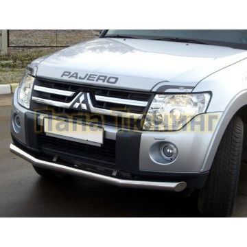 Защита переднего бампера d76 РусСталь для Mitsubishi Pajero IV 2006-2011