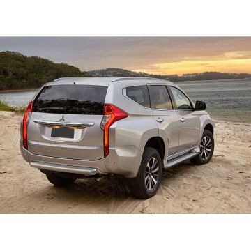 Защита заднего бампера 76 мм Rival для Mitsubishi Pajero Sport 2016-2021