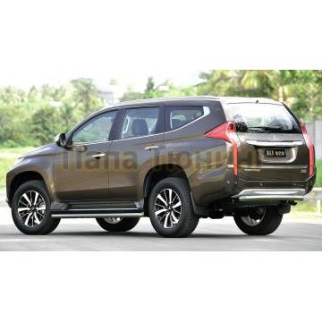 Защита заднего бампера 76 мм ALFeco для Mitsubishi Pajero Sport 2016-2021