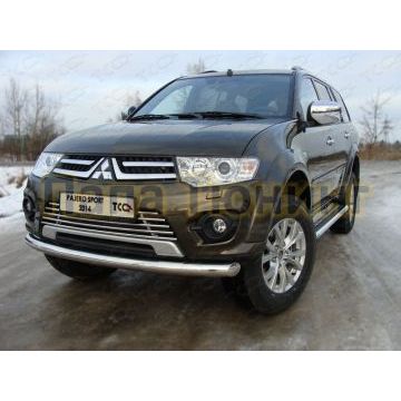 Защита переднего бампера 76 мм ТСС для Mitsubishi Pajero Sport 2013-2016 Защита переднего бампера 76 мм ТСС для Mitsubishi Pajero Sport 2013-2016