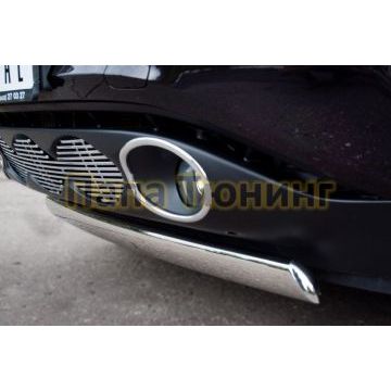 Защита передняя овальная 75х42 мм РусСталь для Nissan Juke 2010-