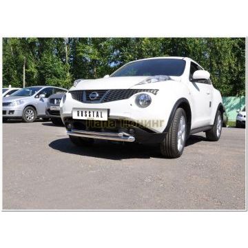 Защита передняя двойная d57-d42 РусСталь для Nissan Juke 2010-