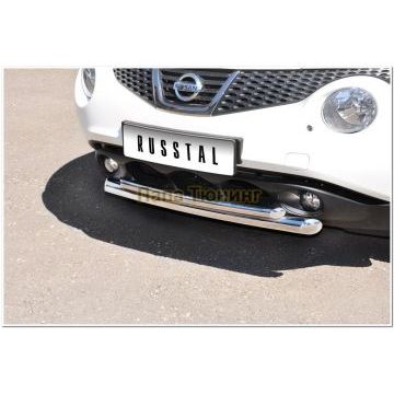 Защита передняя двойная d57-d42 РусСталь для Nissan Juke 2010-