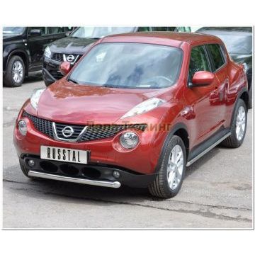 Защита переднего бампера d57 РусСталь для Nissan Juke 2010-