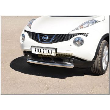 Защита переднего бампера d57 РусСталь для Nissan Juke 2010-