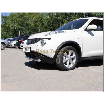 Защита переднего бампера d57 РусСталь для Nissan Juke 2010-