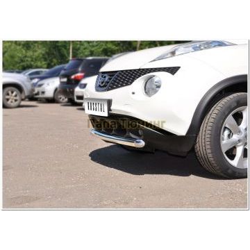Защита переднего бампера d57 РусСталь для Nissan Juke 2010-