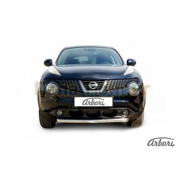 Защита передняя короткая 57 мм на 4х2 Slitkoff для Nissan Juke 2010-