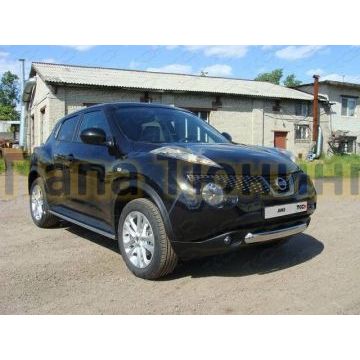 Защита передняя овальная 75х42 мм ТСС для Nissan Juke 2010-2014