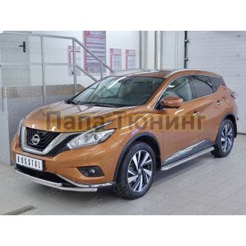 Защита передняя двойная 42-d42 РусСталь для Nissan Murano 2016-