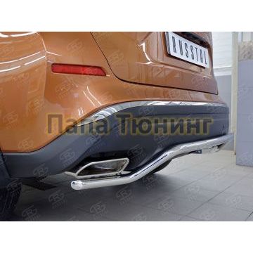 Защита заднего бампера волна d42 РусСталь для Nissan Murano 2016-