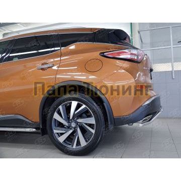 Защита заднего бампера волна d42 РусСталь для Nissan Murano 2016-