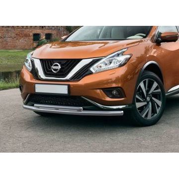 Защита передняя двойная 57-42 мм Rival для Nissan Murano 2016-