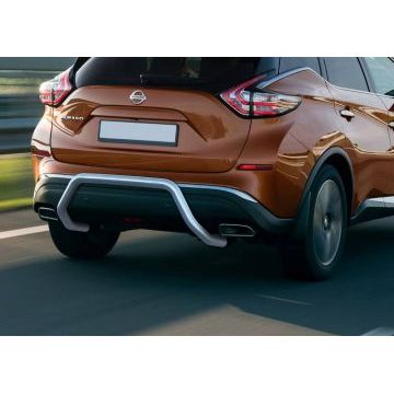 Защита заднего бампера скоба 57 мм Rival для Nissan Murano 2016-