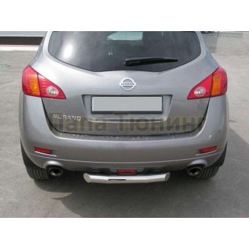 Защита заднего бампера d57 РусСталь для Nissan Murano 2008-2010