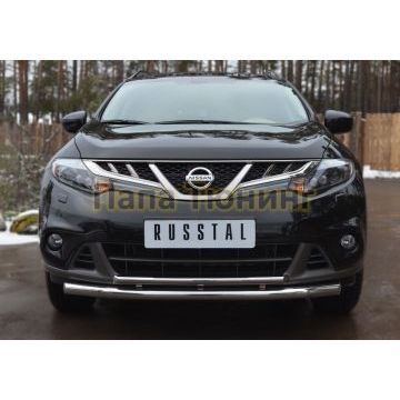 Защита передняя двойная d57-/d42 РусСталь для Nissan Murano 2010-2016