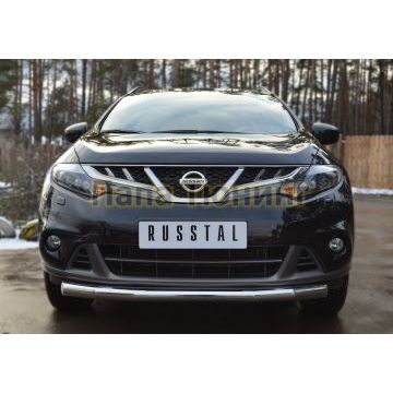 Защита переднего бампера d76 5 секций РусСталь для Nissan Murano 2010-2016