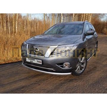 Защита переднего бампера 76 мм ТСС для Nissan Pathfinder 2014-