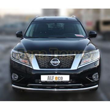 Защита переднего бампера 60 мм ALFeco для Nissan Pathfinder 2014-