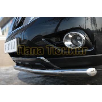 Защита переднего бампера d57 РусСталь для Nissan Pathfinder 2014-