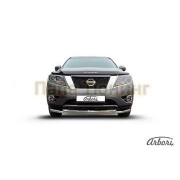 Защита передняя двойная 57-57 мм Slitkoff для Nissan Pathfinder 2014-