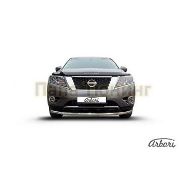 Защита переднего бампера 57 мм Slitkoff для Nissan Pathfinder 2014-