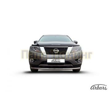 Защита передняя радиусная 57 мм Slitkoff для Nissan Pathfinder 2014-