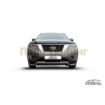 Защита передняя волна 57 мм Slitkoff для Nissan Pathfinder 2014-