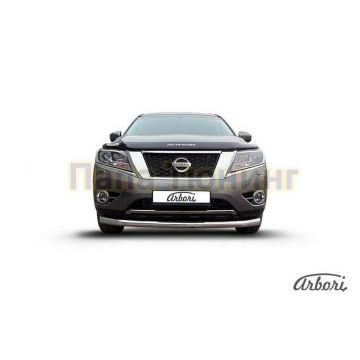 Защита переднего бампера 76 мм Slitkoff для Nissan Pathfinder 2014-