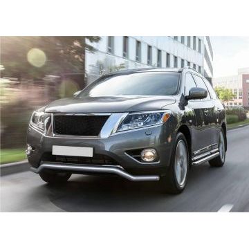 Защита передняя волна 57 мм Rival для Nissan Pathfinder 2014-2017