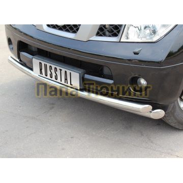 Защита передняя двойная d76-d57  РусСталь для Nissan Pathfinder 2004-2009