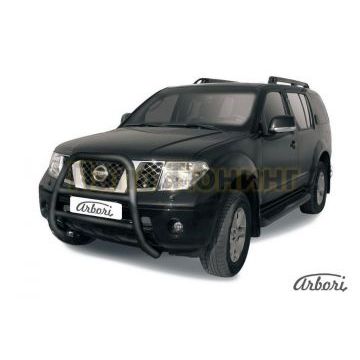 Кенгурин чёрная сталь высокий 76 мм Slitkoff для Nissan Pathfinder 2004-2009 Кенгурин чёрная сталь высокий 76 мм Slitkoff для Nissan Pathfinder 2004-2009