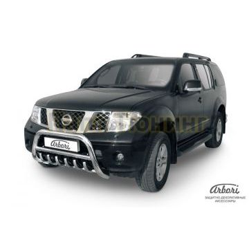 Кенгурин низкий с клыками 76 мм Slitkoff для Nissan Pathfinder 2004-2009 Кенгурин низкий с клыками 76 мм Slitkoff для Nissan Pathfinder 2004-2009