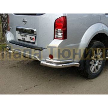 Защита задняя двойные уголки 76-42 мм ТСС для Nissan Pathfinder 2010-2014 Защита задняя двойные уголки 76-42 мм ТСС для Nissan Pathfinder 2010-2014