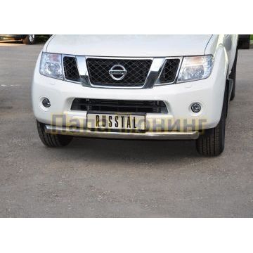 Защита переднего бампера d76 РусСталь для Nissan Pathfinder 2010-2014