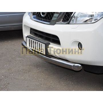 Защита переднего бампера d76 РусСталь для Nissan Pathfinder 2010-2014