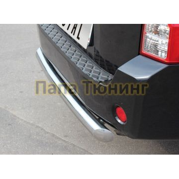 Защита заднего бампера d76 РусСталь для Nissan Pathfinder 2010-2014