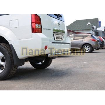 Защита заднего бампера d76 РусСталь для Nissan Pathfinder 2010-2014