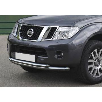Защита передняя двойная 76-57 мм Rival для Nissan Pathfinder 2010-2014