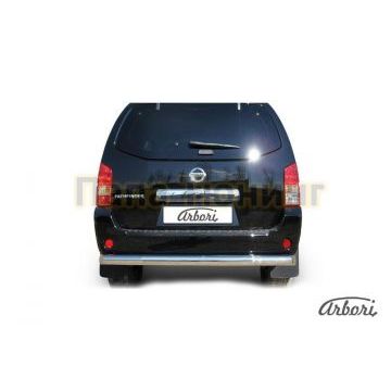 Защита заднего бампера 76 мм Slitkoff для Nissan Pathfinder 2010-2014